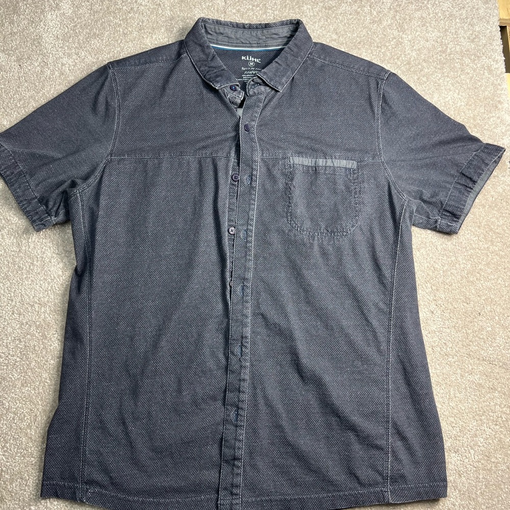 Kuhl Blue Short Sleeve‎ Button-Up Shirt